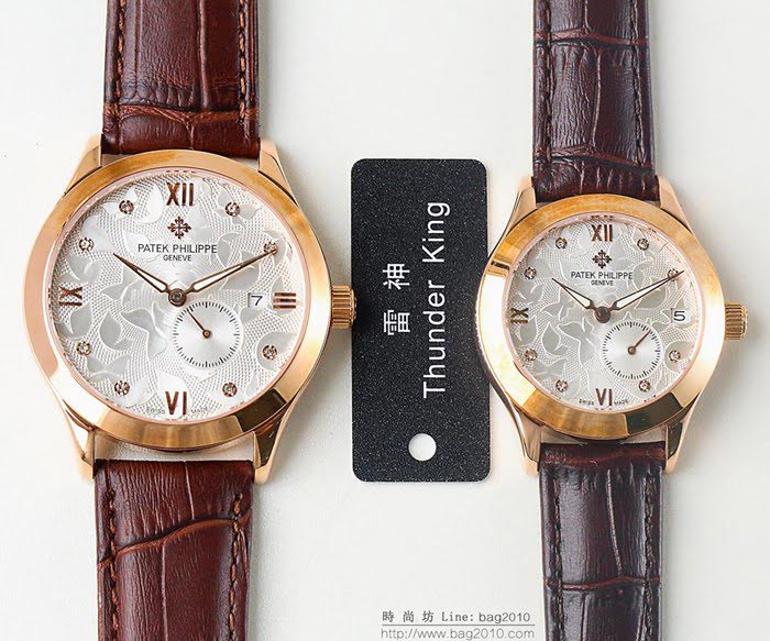 百達翡麗PATEK PHILPPE LS精品 新款 進口全自動機械機芯 316精鋼表殼 小牛皮錶帶 高端情侶對表  wssb3625